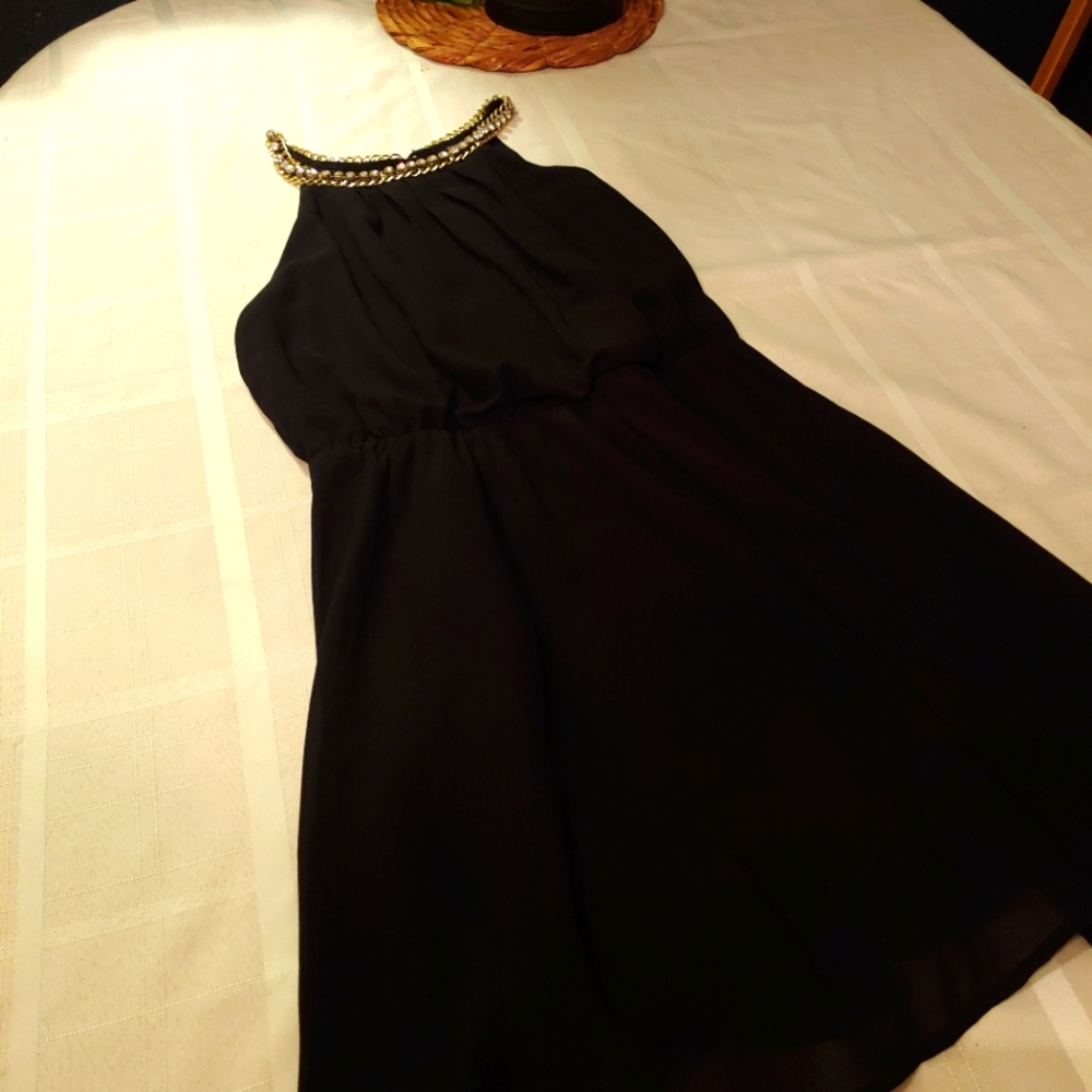 Little black dress detailed neckline size large
